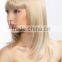 wholesale factory price blonde synthetic hair wigs for white women