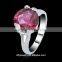 Pave With Amethyst Zircon gold Plated Valentine Gift Forever Love Ring
