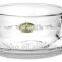 glass cup with glass saucers