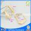 Q-9111 purse buckle metal shiny light gold ring multiduty part