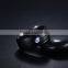 KSF IP Black Plated Titanium Wedding Ring With AAA Cubic Zirconia Matte Finished