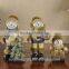 Set of 3 christmas table decoration resin christmas snowman figurine