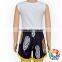 Kids Vintage Black White Feather Yellow Pom Pom Shorts