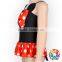 Adorable Black Red Cartoon Kids Girls Swimwear Bikini