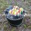 Stainless Steel Stoves Charcoal Grill Portable BBQ Barrel Outdoor Barbecue Bucket for beach and camping