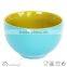 light color ceramic two tone soup bowl