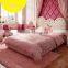 Modern pink handmade carved angel wings upholstered unique kids princess bedroom furniture sets - BF07-70346