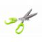 Multi-functional Stainless Steel Kitchen Knives 5 Layers Scissors Sushi Shredded Scallion Cut Herb Spices Scissors Cooking Tools