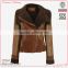 2018 fashion woman fake fur jackethigh quality garment manufacturer fashion fake leather jacket OEM factory