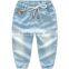 Jeans supplier in China low price 100% lyocell kids jeans wear with elastic leg opening