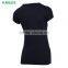 Women's sportwear breathable plain black sport tshirt yoga woman top blouses uniforms