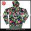 New style young men flower printing sleeve autumn hoody jacket