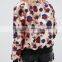 Runwaylover EY1060C Europe Style Ladies Autumn Wear Flower Printed Baseball Jackets
