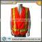 Customized Orange Highlight PVC Safety Reflective Vest With 100%polyester Tricot Fabric