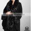 Europe and the United States autumn and winter fashion women knitted shawl cloak coat female fur shawl