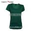 201501001121 Green Short Sleeve Women Running T-shirt