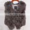 Fashion ladies fox fur vest short pattern real fur coat wholesale