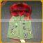 Women Winter Vest With Raccoon Collar Fur Waistcoats Parka