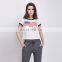 Wholesale Latest New Design Fashion Women White Shirt Tee shirt Custom Women Cheap 100 Cotton T Shirt