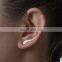 sweet cute leaf stud earrings for women bijoux fashion jewelry wholesale ear cuffs classic delicate rhinestone decoration