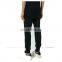 Sports black elastic cotton baggy pants for men