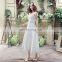 Wholesale Sweetheart Sleeveless Lace-Up Tea-Length Lace Wedding Dress SQS038