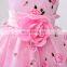 Cute Pink Floral Print Flared Party Dress