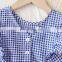Summer 2020 girls fashion ruffles sleeve princess dresses kids bow plaid dress