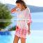 Cotton Embroidery Beach Cover up Tassel Plus size Beach Dress Pareos de Playa Mujer Swimsuit cover up Sarong Beachwear Vestido