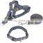 High quality skin-friendly new arrived denim dog collar pet harness and leash set