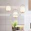 Modern White Glass Ceiling Light Bedside Retro Decorative Pendant Lamp