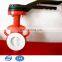 soft PTFE sealing stainless steel wafer type butterfly valve