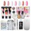 3 colors poly gel kit with nail sequins uv gel nail set in stock