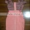Hot Selling TOP Quality Women Sey Jacquard Pink Rayon Bandage Dress 2015 Ladies Designer Bodycon HL Bandage Dress For Girls Band