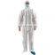 bio-degradable SMS overalls disposable breathable lightweight flight suit