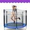 Manufacturer outdoor indoor children trampoline with fence round with safety net mini adult folding trampoline