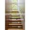 ISO Certified Luxury Indoor Steel Stringer Floating Staircase Steel Stairs