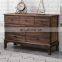 Wholesale simple nordic style brown living room wooden storage drawer cabinet