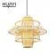 HUAYI Hot Selling Bamboo Modern Decoration E27 5W Indoor Restaurant Hotel Garden LED Pendant Light