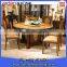 Antique Round top wooden dining table with 6/8 chairs for hotel/home use