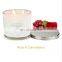 Wholesale Private Label Luxury Glass Jar Candles 3 Wick Home Decoration 100% Soy Wax Scented Candle With Lid