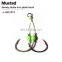 Hot Sale New Design Mustad  J-ASSIST3 Slow swing hook steel accessaries sea single jig fishing hooks