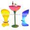 Glowing LED Bar Furniture Light up Cocktail Table And Chairs Illuminated Waterproof LED Bar Table Led Furniture