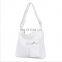 New arrivals Eco-Friendly white big jute waxed leather handle shoulder blank cotton tote canvas bags with custom printed logo