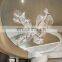 Luxury Modern Custom Banquet Hall Villa Commercial Hotel Hand Blown Glass Led Chandelier Light