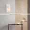 Living Room Alabaster Wall Lamp Creative Luxury Copper Wall Sconce Light for Hotel Villa