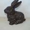 Wholesale Cast iron Decor Bunny Rabbit Garden Sculpture Figure Ornament Outdoor