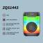 Outdoor Portable Mini Party Stage Pulse Led Light Fm Radio Loud Sound Mic Wireless Speaker