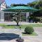 All-aluminum frame center column patio umbrella Aluminum alloy imitation wood frame patio umbrella Villa courtyard restaurant coffee sunshade
