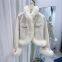 Fox fur grass jacket women's short motorcycle goose down inner lining down jacket